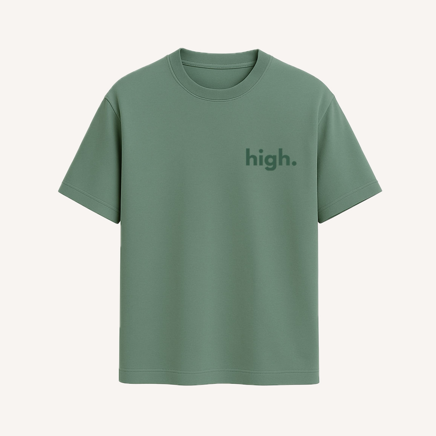 Dragonfly Oversized Tee – 240 GSM Puff Print | Green