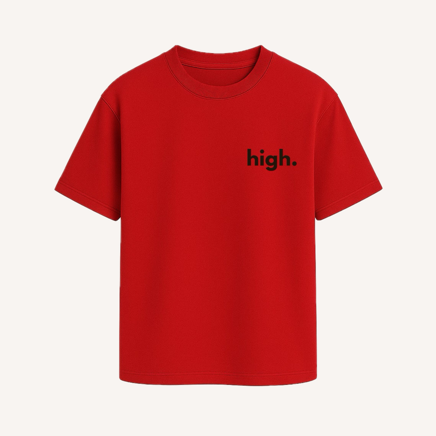 Imbalance Oversized Tee – 240 GSM Puff + Screen Print | Red
