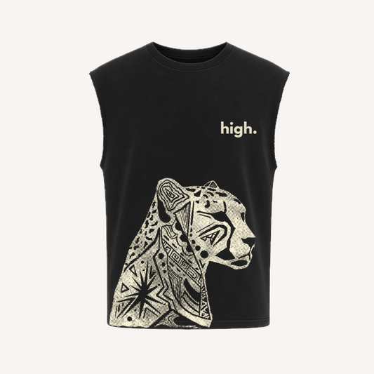 Cheetah Vest  –  240 GSM Stonewashed Oversized Cotton