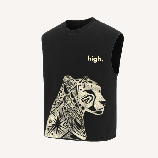 Cheetah Vest  –  240 GSM Stonewashed Oversized Cotton