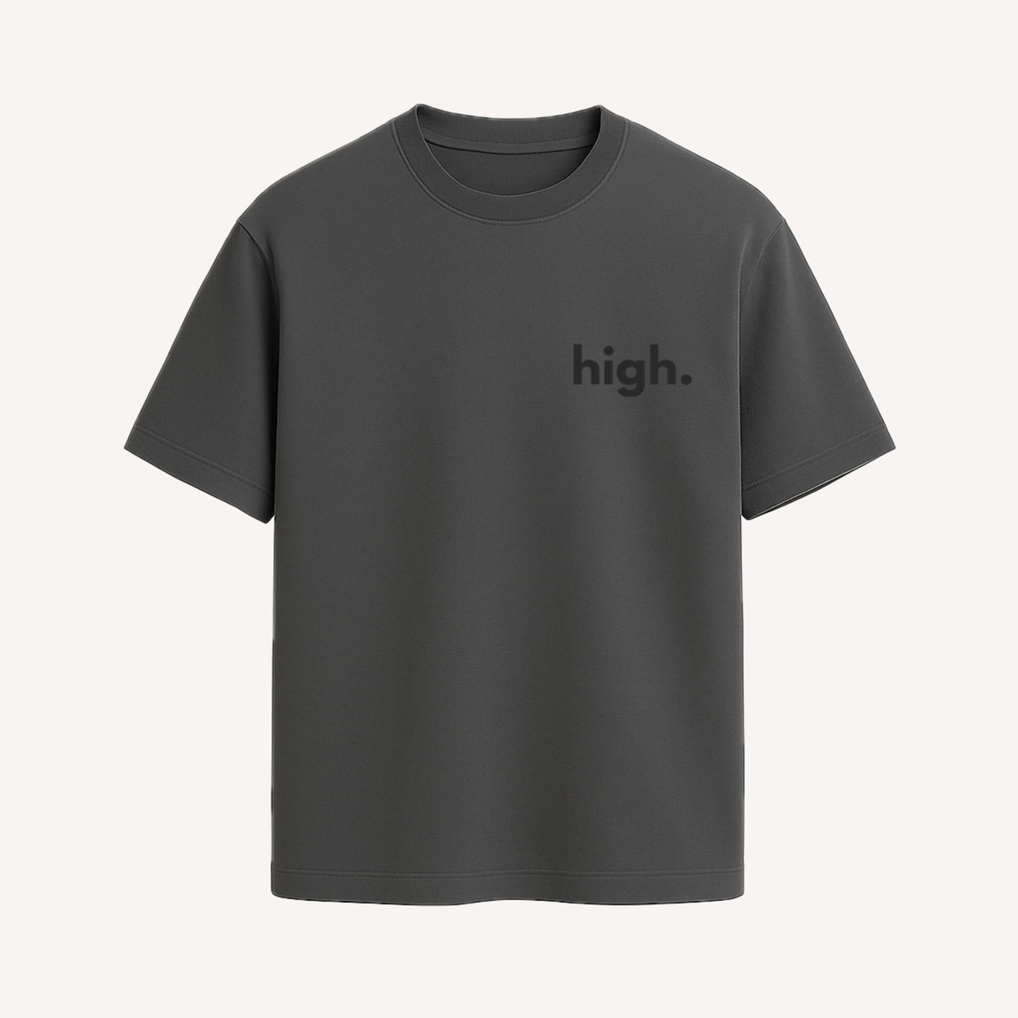 Dragonfly Oversized Tee – 240 GSM Puff Print | Grey